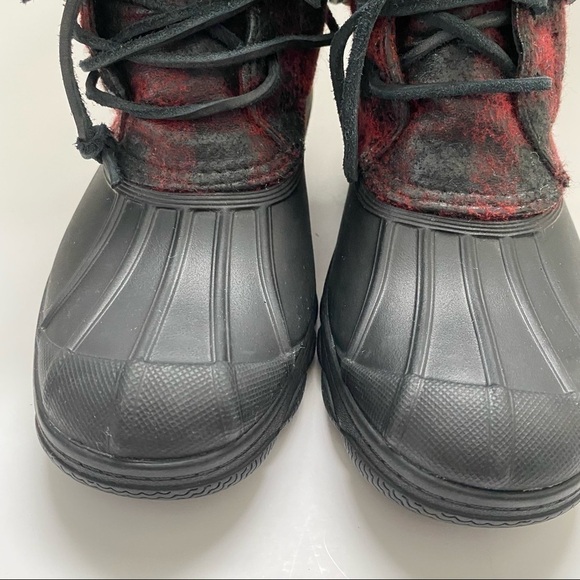 Sperry Top Sider Saltwater Duck Boots Back Zip Plaid Women's Size 5 M - Picture 3 of 9